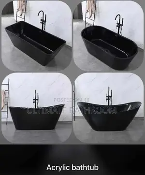 Acrylic Black Bathtub In Shapes