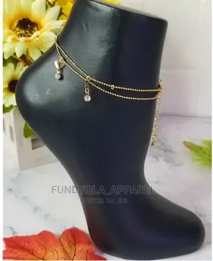 Gold Pure Two Layers Steel Leg Chain Anklet