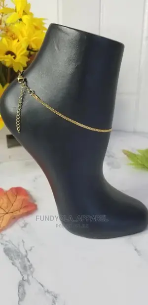 Pure Gold Stainless Steel Leg Chain Anklet