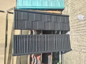 Pure Black Stone Coated Roofing In Materials