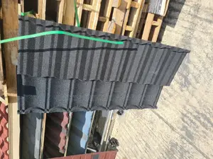 Pure Black Stone Coated Roofing In Materials