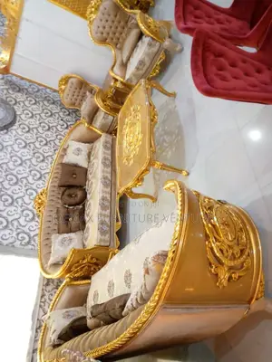 Modern 8 Seater Living Room Living Fabric Made Royal Sofa Chair.