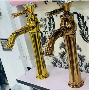 Gold Diamond Head Counter Top Mixer Tap