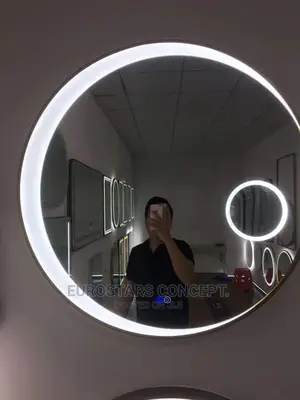 Gold Frame Mirror With Sensor Light
