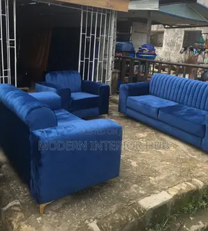 Modern 7 Seater Living Room Fabric Made Royal Sofa Chair.