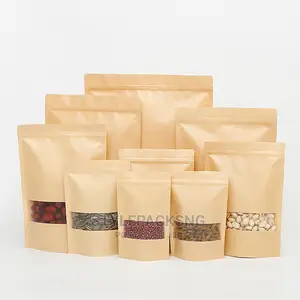 50 Pieces Brown Kraft Pouch - 12cm X 18cm