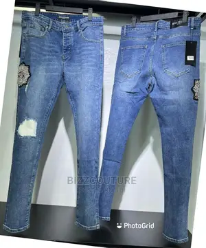 Original BALMAIN Blue Jeans Available in Store