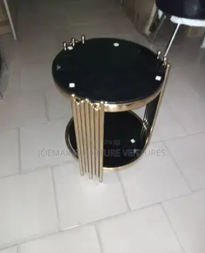 Royal Glass Center Table With Gold Frame