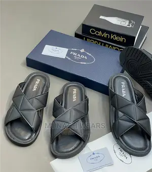 Original Prada Leather Slipers