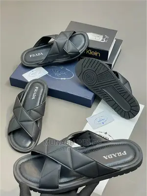 Original Prada Leather Slipers