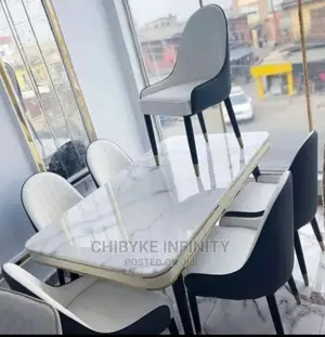 Quality Royal MARBLE DINING TABLE With 6-exotic CHAIRS