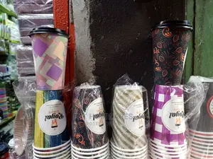 50 Piece Paper Coffee Tea Cup Different Characters/ Color