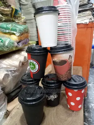 50 Piece Paper Coffee Tea Cup Different Characters/ Color