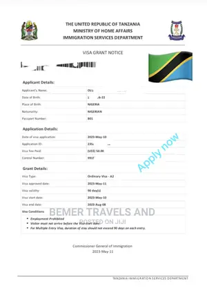 Tanzania Visa