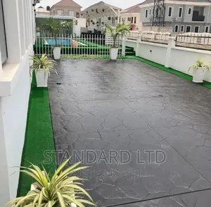 New Outdoor Stamped Concrete Floor