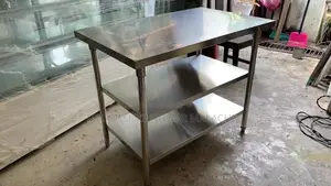 Stainless Steel Commercial Table With Double Under Layers