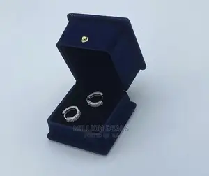 Iced Hoop Ball Luxury Men's Silver Earrings