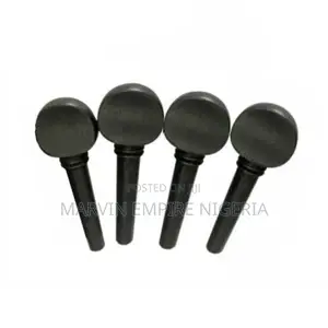 4x Violin Fiddle Tuning Pegs Ebony Wood 1/2, 3/4, 4/4 Black