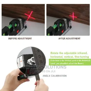 Multipurpose Laser Level Laser Measure Line 8ft+ Measure Tape Ruler Ad
