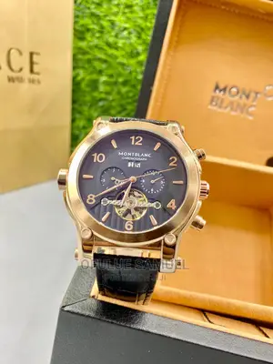 Montblanc Leather Automatic Wristwatch