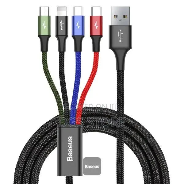 Baseus Rapid Series 4in1 Cable iPhone+Micro+Type C