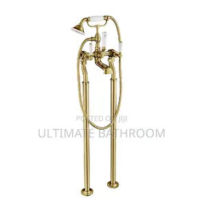 Gold Double Leg Standing Bath Tap Mixer For Bathtubs