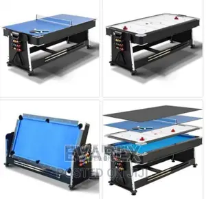 3 In 1 Luxury Snooker, Tennis And Air Hockey Table