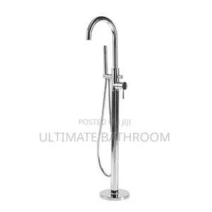 Round Chrome Standing Bath Tap Mixer