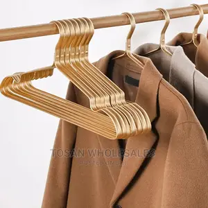 Quality Metal Clothes Hangers - 5 PCS - Gold