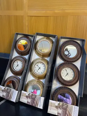 Classy Wooden Clock With Mirrors