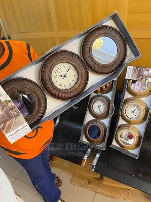 Classy Wooden Clock With Mirrors