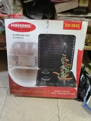 Eurosonic Table Top 4 Burner Gas Cooker