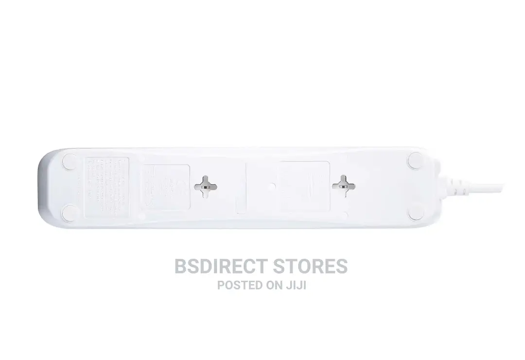 Masterplug WHITE 4 Socket Power Surge Protected Lead + 2 USB
