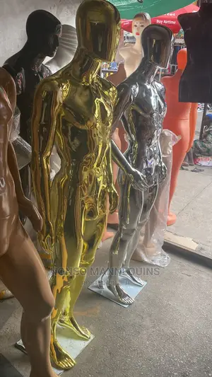 Gold, Silver Chrome Male Faceless Imported Mannequins