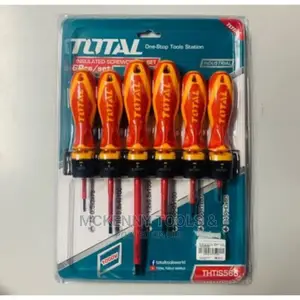 TOTAL 6pcs Insulated Electrician Screwdriver With Aluminum