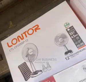 Lontor Rechargeable Fan With Panel N Bulb