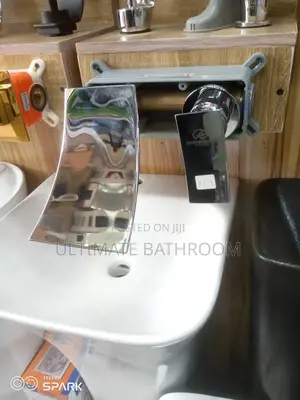 Chrome Waterfall Conduit Basin Mixer Tap