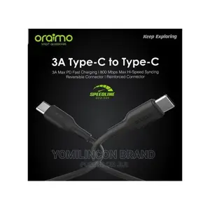 Oraimo USB Type-c To Type C 3A Cable- Black