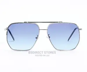 River Island Silver Colour Aviator Blue Men's Sunglasses