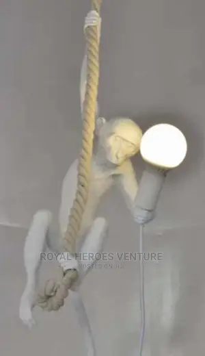 A White Monkey Pendant Design Light