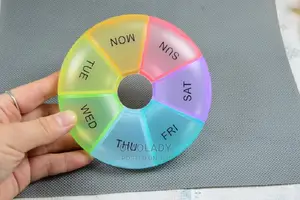 Circular Pill Box, Tablet, Candy, Travel Organizer Etc.
