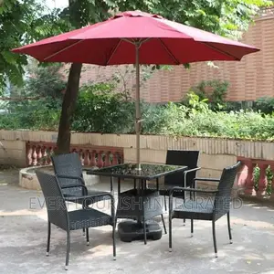 Outdoor Table, 4 Chairs and Umbrella
