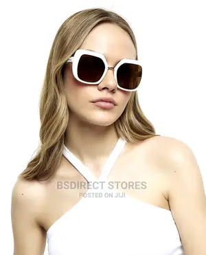 River Island Women's White Oversized Tinted Sunglasses
