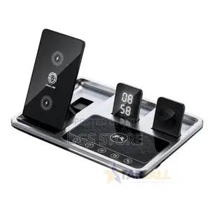 Green Lion 4in1 Wireless Charging Station 15w With Clock