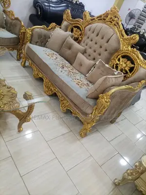 Quality 8 Seater Living Room Fabric Made Sofa Chair.