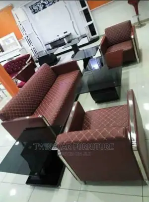 New Modern Foreign Leather 5 Seaters Sofa Chair