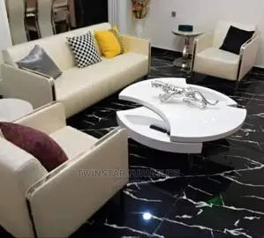 New Modern Foreign Leather 5 Seaters Sofa Chair