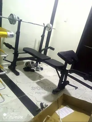 Weight Bench With 50kg Weightlifting Set