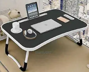 Foldable Laptop Table And Bed Desk - Black