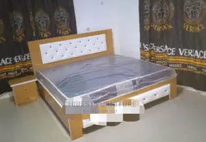 Quality 6by6 Wooden Bed Frame With One Side Drawer.